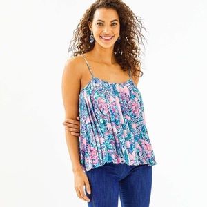 NWT Lilly Pulitzer Rein Tank in Pink Tropics Tangerine Dream Pattern - Size M